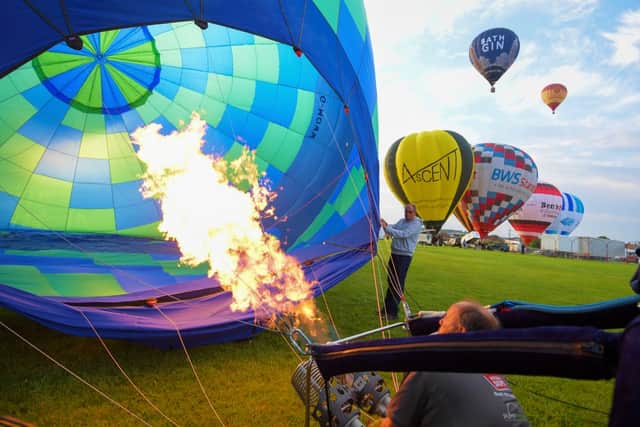  Hot air balloons take to the sky in Bristol. 
