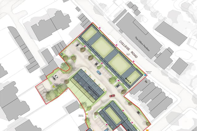 The Society’s proposals for the West Car Park site include a scheme for 65 new homes, a mix of one, two and three-bed apartments and three to four bed mews houses.