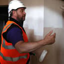 DIY SOS presenter Nick Knowles at a previous programme project. He has been filming in Bristol today.