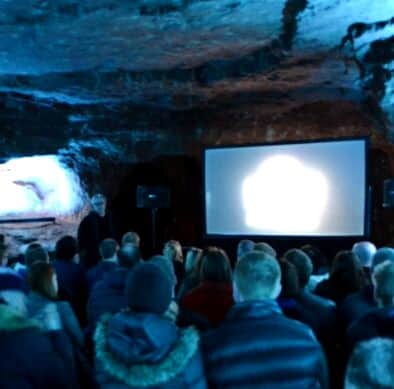 A screening at Redcliffe Caves. Pic: Bristol Film Festival.