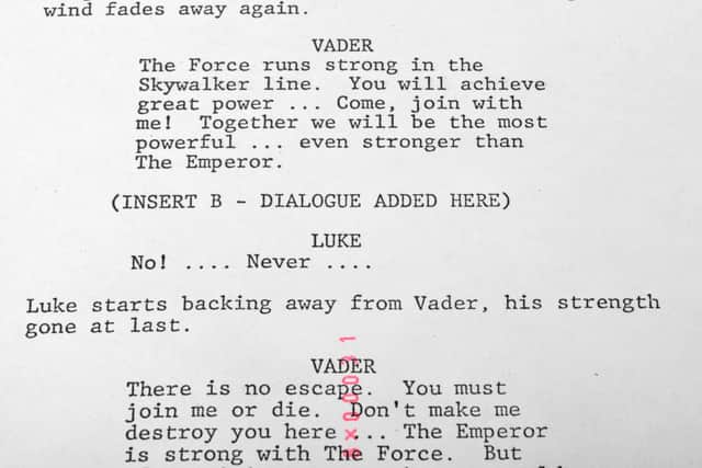 (Insert B - Dialogue added here) was an attempt by director George Lucas to keep the ‘Luke, I am your father’ line a secret