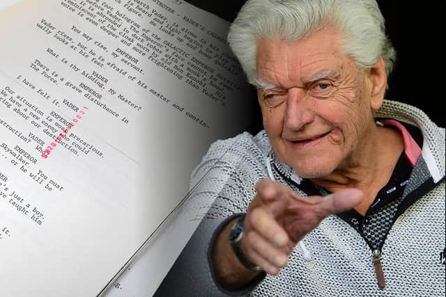 Darth Vader actor David Prowse's earliest-known 'Empire Strikes Back' script is to be sold 