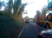 The driver was fined after this overtaking manoeuvre 