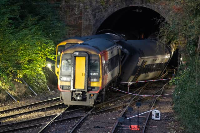 The two trains collided at at Fisherton Tunnel between Andover and Salisbury at around 6.45pm 
