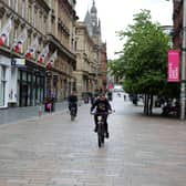 Jet McDonald is cycling to Glasgow (pictured) to tow an ice block to the COP26 summit being held in the city (Shutterstock)