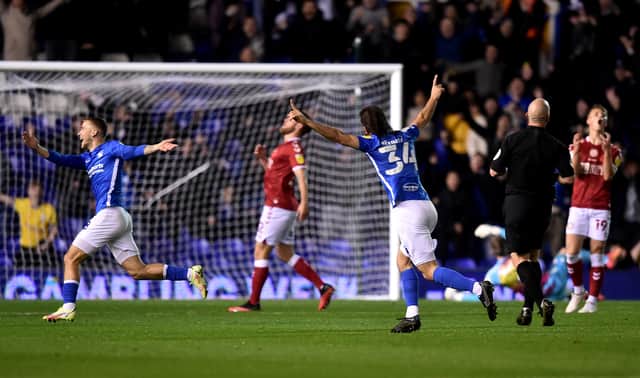 A contrast of emotions as Birmingham City score and Bristol City concede. (Photo by Nathan Stirk/Getty Images)