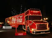The iconic Coca-Cola Christmas truck.