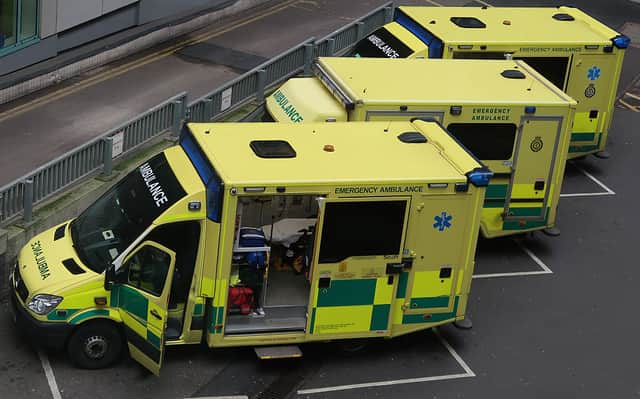 Ambulances outside the Accident and Emergency department of the Bristol Royal Infirmary (Photo by Matt Cardy/Getty Images)