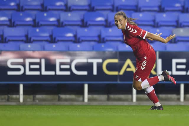 Abi Harrison was instrumental in Bristol City’s win over Blackburn Rovers. (Photo by Catherine Ivill/Getty Images)