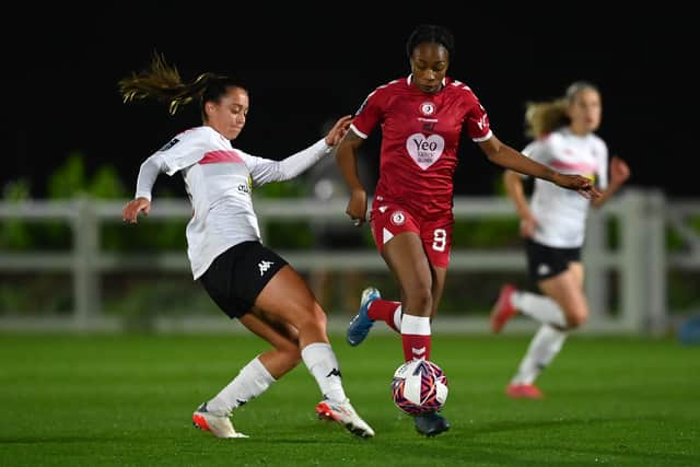 Melissa Johnson netted her fourth goal since joining from Sheffield United in the summer. (Photo by Dan Mullan/Getty Images)