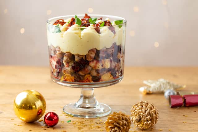 A pigs-in-blankets trifle.