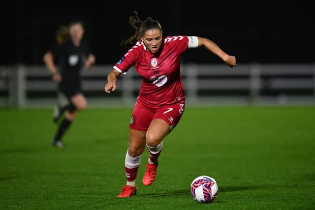 Bristol City forward Abi Harrison has continued her form on to the international stage. (Photo by Dan Mullan/Getty Images)