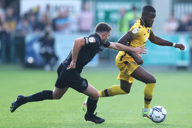 Sutton United have a talented player in David Ajiboye. (Photo by Clive Rose/Getty Images)