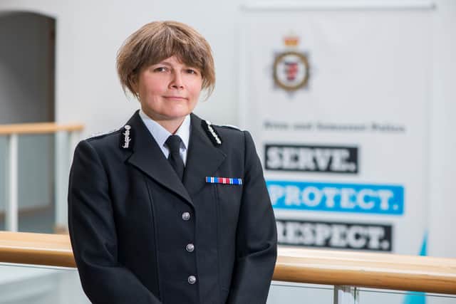 Chief Constable of Avon and Somerst Police, Sarah Crew. Photo: Neil Phillips.