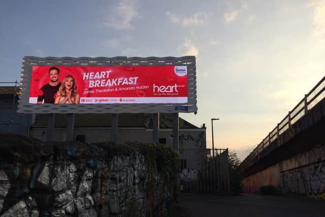 Heart Breakfast Advert Next to M32 motorway 