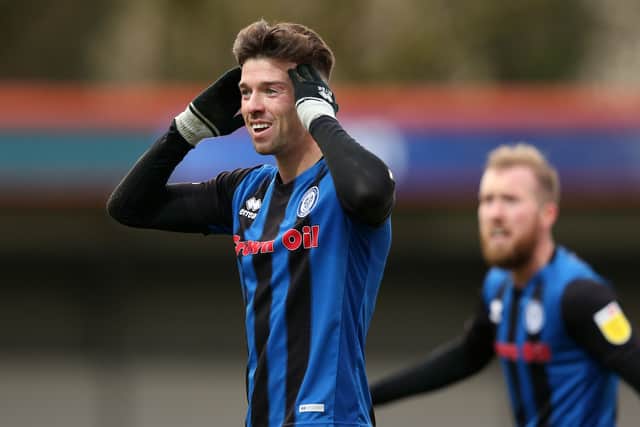 Rochdale’s Alex Newby is the one layer Rovers will hope to keep quiet. (Photo by Charlotte Tattersall/Getty Images)