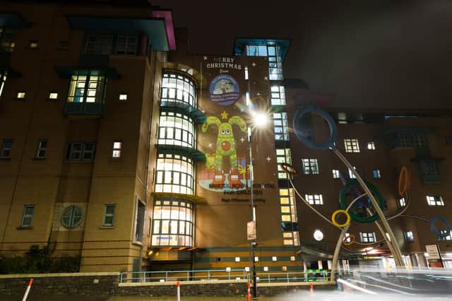 Look out for light displays like this one as part of the Bristol Children’s Hospital charity Grand Appeal