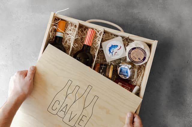 A Cave Hamper - perfect for lovers of cheese and win
