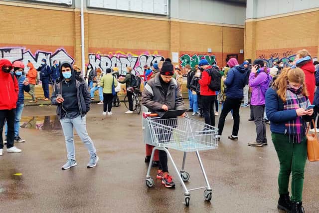 Long queues were pictured in Bristol at the weekend as people scrambled to get their booster. But demand has since tailed off.
