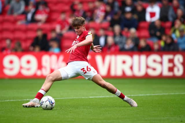 Alex Scott of Bristol City during the Sky Bet Championship match between Bristol City and Blackpool at Ashton Gate on August 7, 2021.(Photo by Marc Atkins/Getty Images)