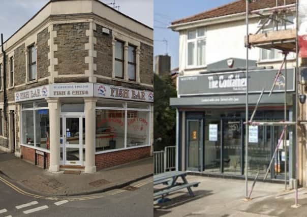 Ashley Down Fish Bar and The Codfather were both rated by food hygiene inspectors