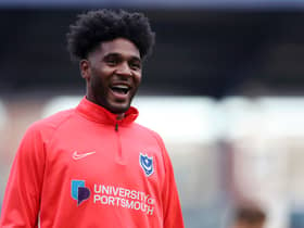 Out-of-contract Ellis Harrison is free to leave Portsmouth this month. (Photo by Naomi Baker/Getty Images)