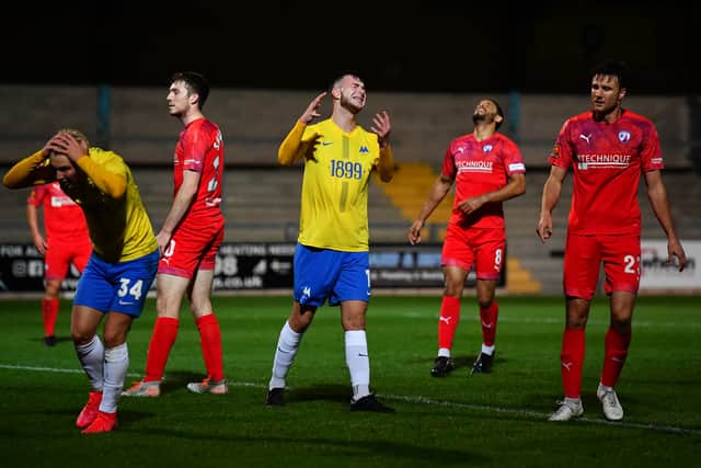Louis Britton was on loan at Torquay United - managed by former Robins boss Gary Johnson- last season. (Photo by Dan Mullan/Getty Images)