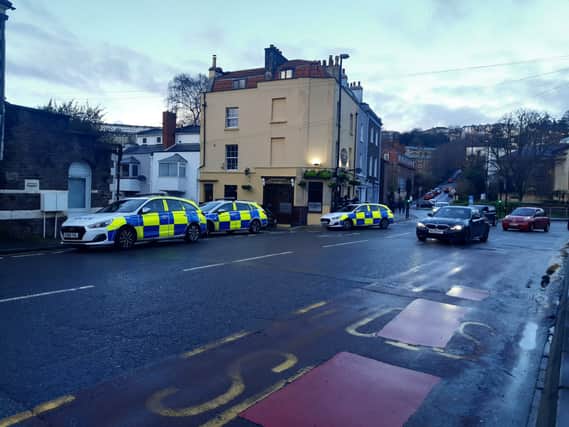 A man was arrested following disorder at The Merchant Arms in Hotwells
