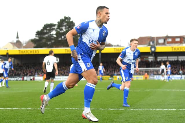 It was at Bristol Rovers in which Jonson Clarke-Harris enjoyed his best goal-scoring spell before lighting it up at Peterborough. (Photo by Harry Trump/Getty Images)