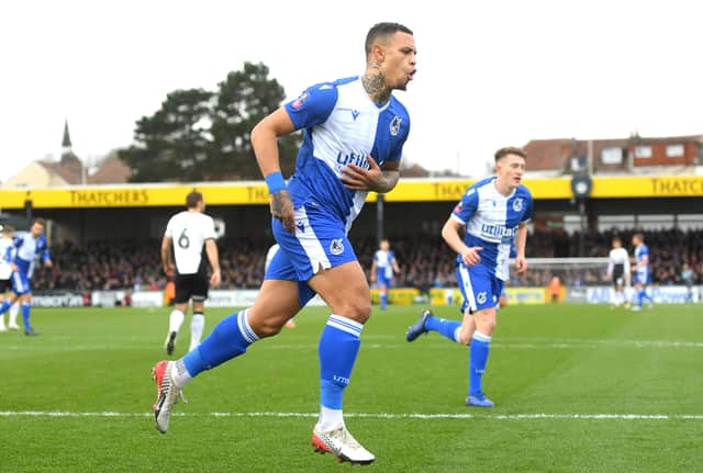 It was at Bristol Rovers in which Jonson Clarke-Harris enjoyed his best goal-scoring spell before lighting it up at Peterborough. (Photo by Harry Trump/Getty Images)