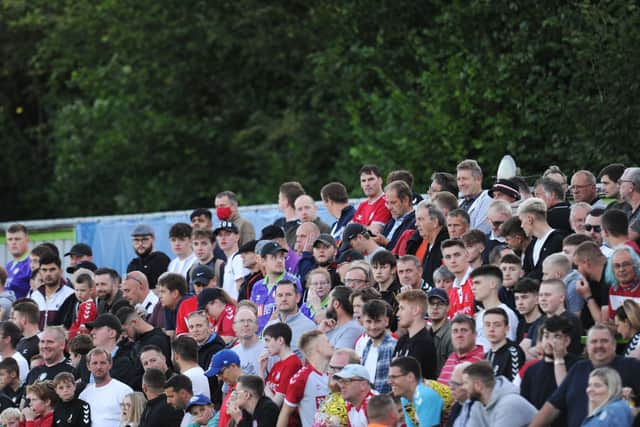 Bristol City supporters at the New Lawn on 10 August 2021