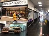 Last chance to shop inside M&S in Broadmead where aisles are already empty and floors closed off