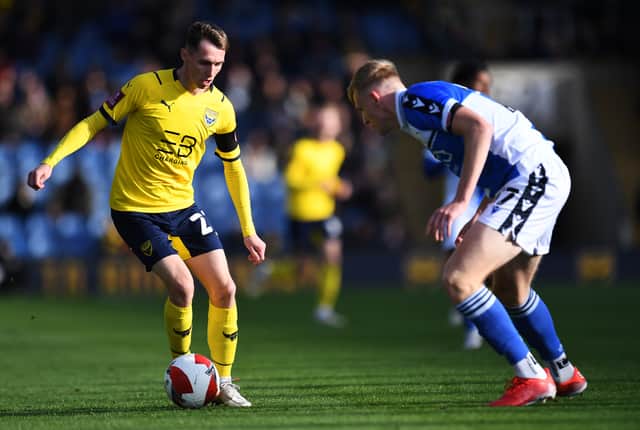 <p>Connor Taylor has showed a level of performance beyond his youthful years in League Two this season.  (Photo by Alex Burstow/Getty Images)</p>