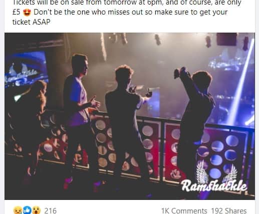 The organisers of Ramshackle made the announcement on Facebook