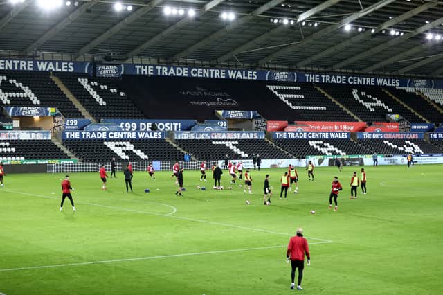 Swansea had to play their FA Cup match against Southampton without fans. (Photo by Ryan Pierse/Getty Images)