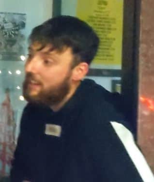 Police want to speak to this man in connection with the incident
