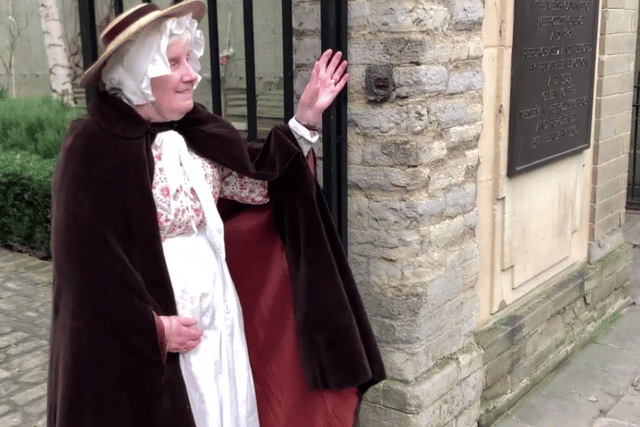 You may spot volunteer Glenys Hale wandering round the building and courtyard in Georgian garb.
