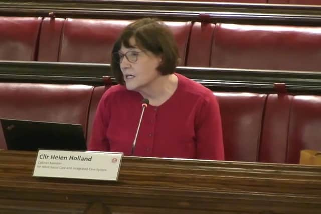 Bristol City Council cabinet member for adult social care Cllr Helen Holland at cabinet on Tuesday, January 18.
