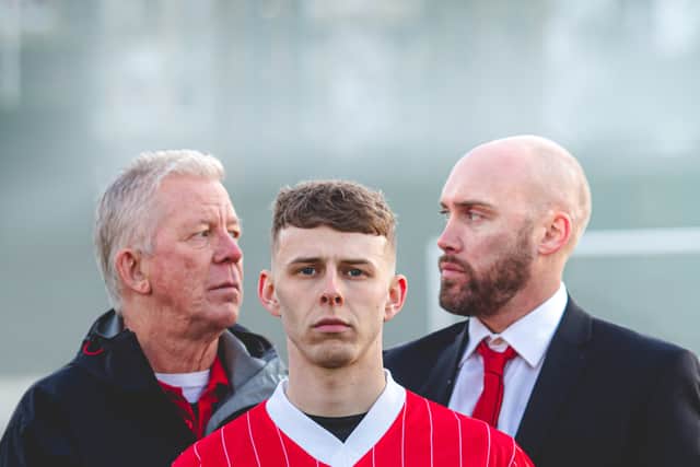 Following a city-wide call-out to find an aspiring local actor to play the role of emerging footballer ‘Jordan’, Thomas McGee joins Bristol legend Joe Sims (Broadchurch) and Bristol City icon and actor David Lloyd in Patrick Marber’s three-hander, exploring the passions and conflict that run deep in non-league, semi-pro football.