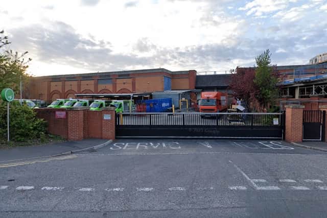 The entrance to the delivery yard at Asda on St John’s Road where nearby residents have complained lorries have arrived outside permitted hours