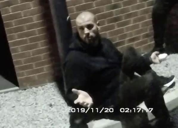 Nathan Smith is seen on police bodycam after he apprehended Craig Wiltshire