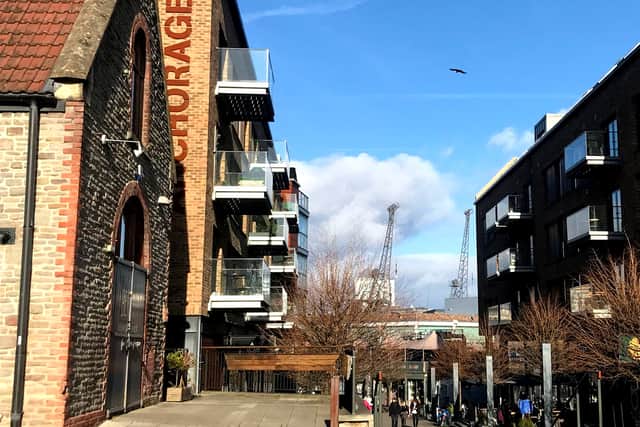 Wapping Wharf was created with Gaol Ferry Bridge in mind. It is home to dozens of shops and eateries along with apartment blocks.
