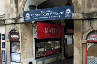 Martina in St Nicholas Market was given a 1-star food hygiene rating during a recent inspection.