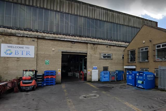 The sorting base for Bristol Textile Recycling Ltd in St Philip’s 