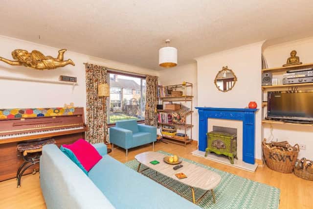 The living room of a end of terraced house up for sale in St Werburgh’s, Bristol.