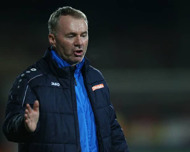 John Sheridan was happy that his team stuck to the game plan against Bristol Rovers. (Photo by Lewis Storey/Getty Images)