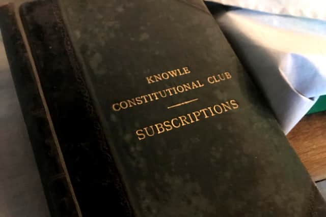A membership subscription book from the 1930s.