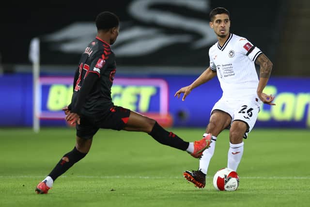 Swansea City won’t be able to call upon Kyle Naughton on Sunday. (Photo by Ryan Pierse/Getty Images)