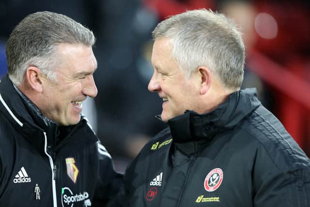 Chris Wilder and Nigel Pearson met as opposition managers in December 2019. (Photo by Nigel Roddis/Getty Images)