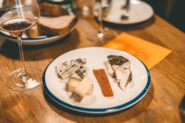 Think charcuterie plates and cheese plates for what to expect at Cave Bristol